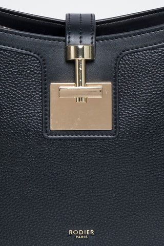 Sac porté épaule en cuir Expresso - Noir