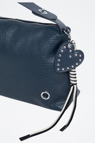 Sac à main en cuir Moresco - Bleu marine