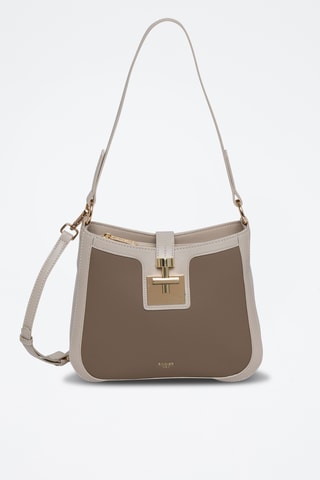 Sac porté épaule en cuir Expresso - Beige