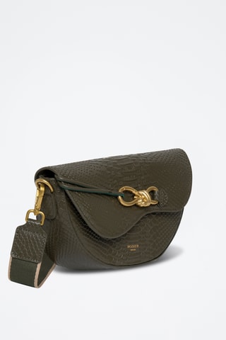 Sac bandoulière en cuir Reglisse - Kaki