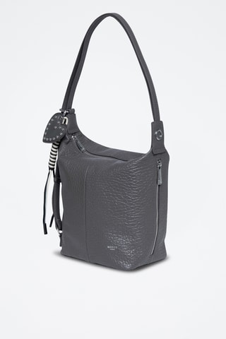 Sac porté épaule en cuir Granola - Gris