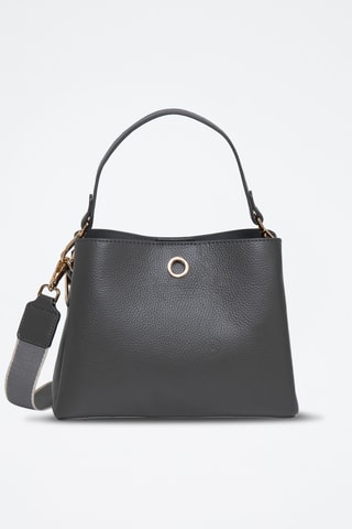 Sac à main en cuir Margarita - Gris foncé