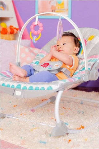 Balancelle et chaise 2-en-1 Rosy Rainbow - Dès la naissance - Jusqu'à 18 kg