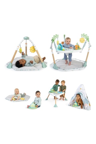 Aire jeux à rebonds bébé 6-en-1 évolutif - Dès 48 mois - Jusqu’à 12 kg