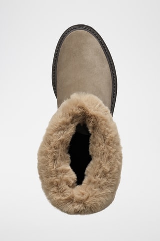 Bottines fourrées en nubuck Iridea - Taupe