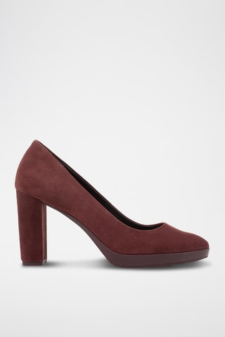 Escarpins en cuir de chèvre nubuck walk pleasure - Bordeaux