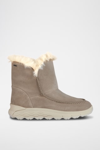 Bottines fourrées en nubuck Spherica - Beige