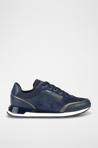 Baskets en cuir Aneko - Bleu cobalt