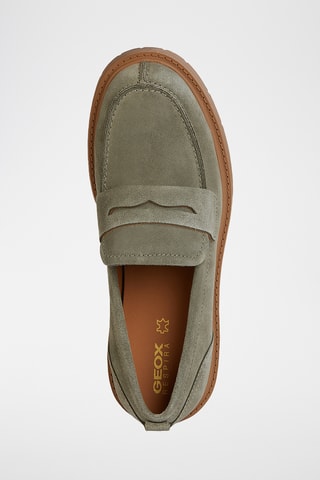 Mocassins plateformes en nubuck Spherica - Kaki