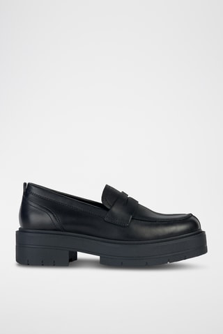 Mocassins plateformes en cuir Spherica - Noir