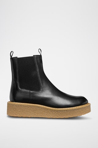 Bottines Chelsea en cuir de veau Elidea - Noir