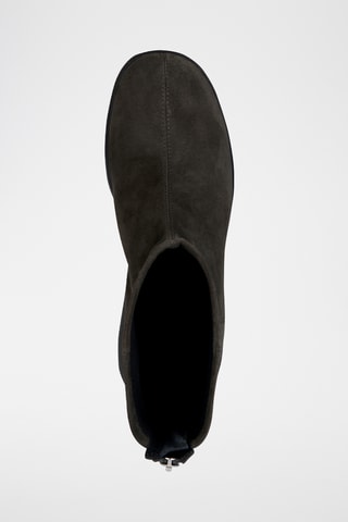 Bottines compensées en cuir de chèvre nubuck Spherica - Gris foncé