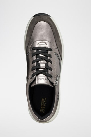Baskets en cuir de veau nubuck Cristael - Taupe