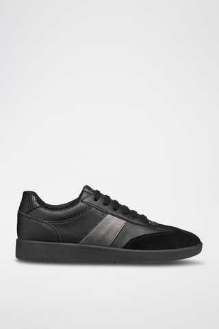 Baskets en cuir de veau nubuck Meleda - Noir