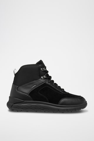 Baskets montantes en cuir de veau Spherica - Noir