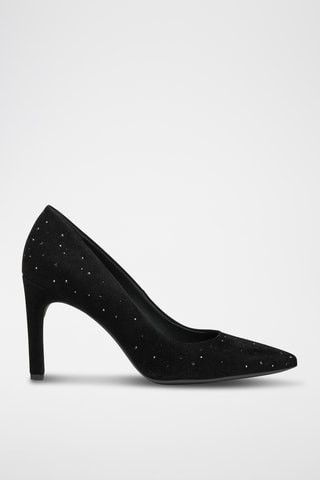 Escarpins en cuir de chèvre nubuck Faviola - Noir
