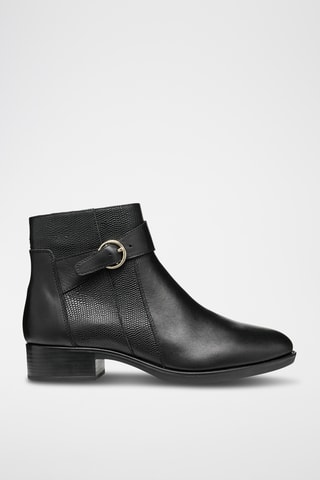 Bottines en cuir nappa Felicity - Noir