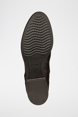 Bottines en cuir nappa Felicity - Marron foncé