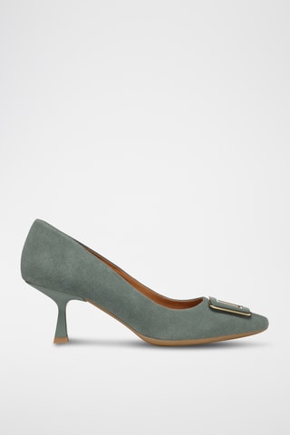 Escarpins en cuir de chèvre nubuck Giselda - Vert