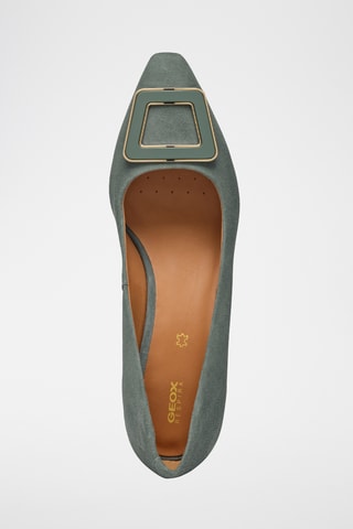 Escarpins en cuir de chèvre nubuck Giselda - Vert