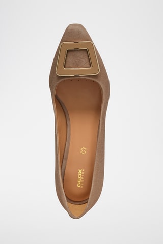 Escarpins en cuir de chèvre nubuck Giselda - Nude