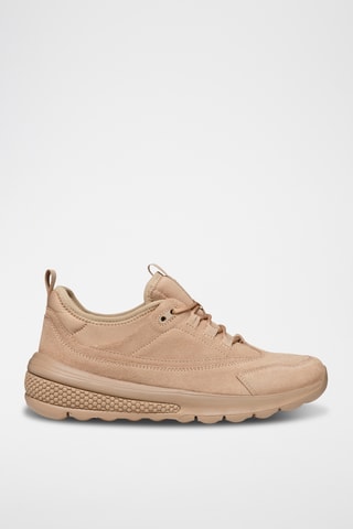 Baskets en cuir de veau nubuck Spherica - Beige