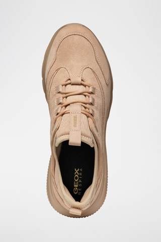Baskets en cuir de veau nubuck Spherica - Beige