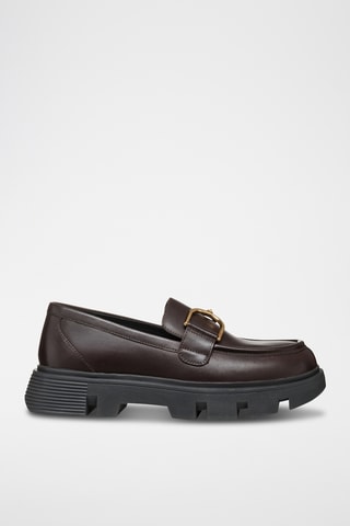 Mocassins en cuir de veau Vilde - Marron