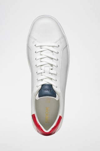 Baskets en cuir nappa Spherica - Blanc et rouge
