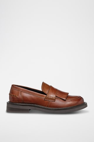 Mocassins en cuir de veau Serilda - Marron clair