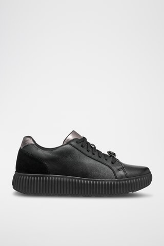 Baskets plateformes en cuir Graisy - Noir