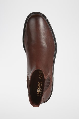 Boots Chelsea en cuir de mouton nappa Aurelio - Marron