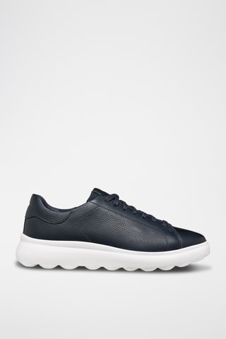 Baskets en cuir Spherica - Bleu marine