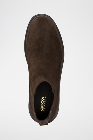 Bottines Chelsea en cuir de veau nubuck Massimiano - Marron foncé