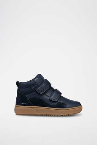 Baskets montantes en nubuck - Bleu marine