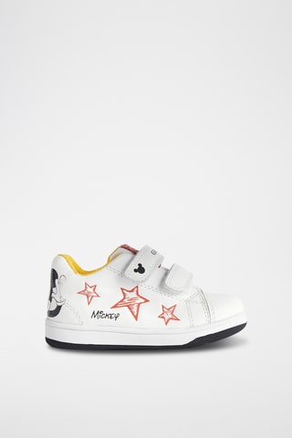 Baskets en cuir Mickey Mouse Disney - Blanc