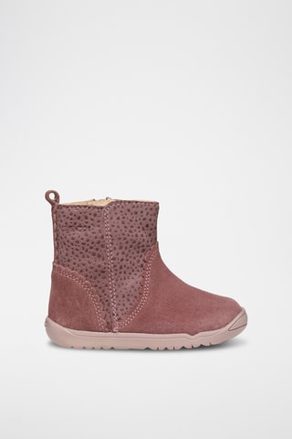 Bottines cuir Macchia - Rose poudré