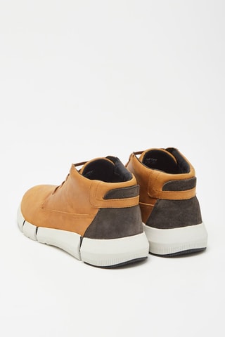 Baskets montantes en cuir Adacter Moutarde et anthracite