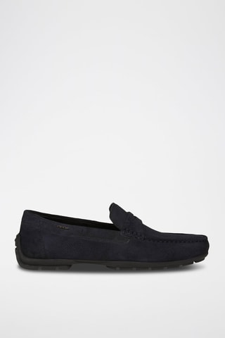 Mocassins en nubuck Moner Bleu marine