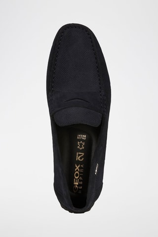 Mocassins en nubuck Moner Bleu marine