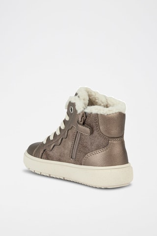 Baskets montantes fourrées en nubuck Theleven - Doré