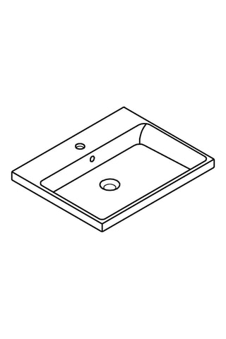Keramische Wastafel om in te bouwen Cube