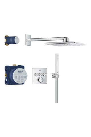 Ingebouwd thermostatisch douchesysteem.