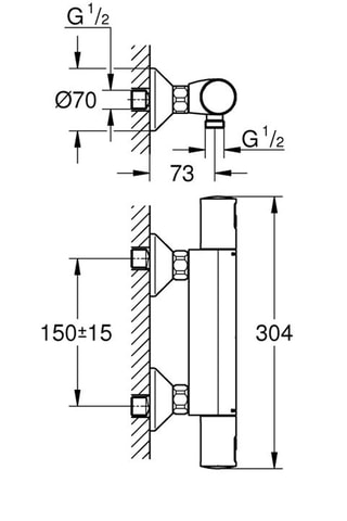 Thermostatische Douchemengkraan Precision Start