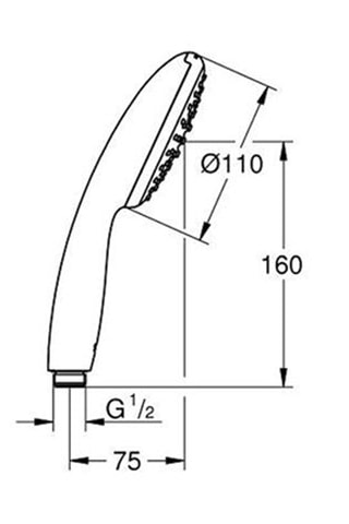 Handdouche - 11 cm