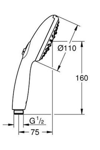 Handdouche - 11 cm