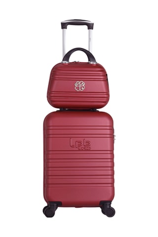 Handbagagetrolley en Beautycase Aurélia-H (S/K) - 50/23 cm - Bordeauxrood