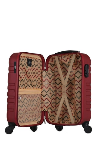 Handbagagetrolley en Beautycase Aurélia-H (S/K) - 50/23 cm - Bordeauxrood