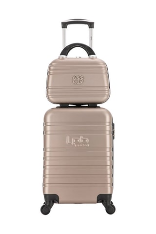 Handbagagetrolley en Beautycase Aurélia-H (S/K) - 55/23 cm - Goudkleurig