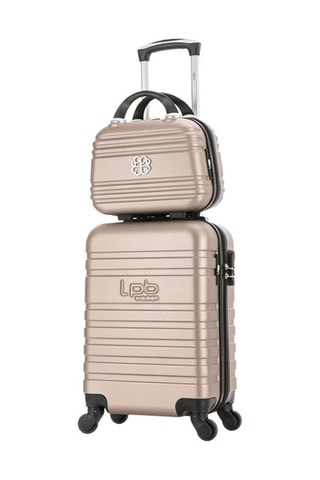 Handbagagetrolley en Beautycase Aurélia-H (S/K) - 55/23 cm - Goudkleurig